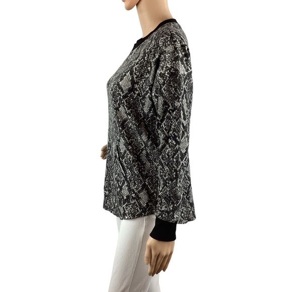 MICHAEL Michael Kors Top Size XS Black Snake Print - Picture 4 of 8